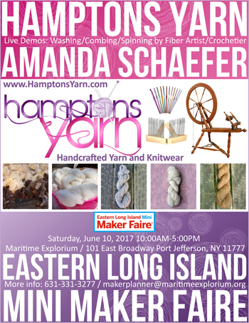 Hamptons Yarn at Eastern Long Island Mini Maker Faire 2017