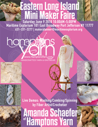 Hamptons Yarn at Eastern Long Island Mini Maker Faire 2018