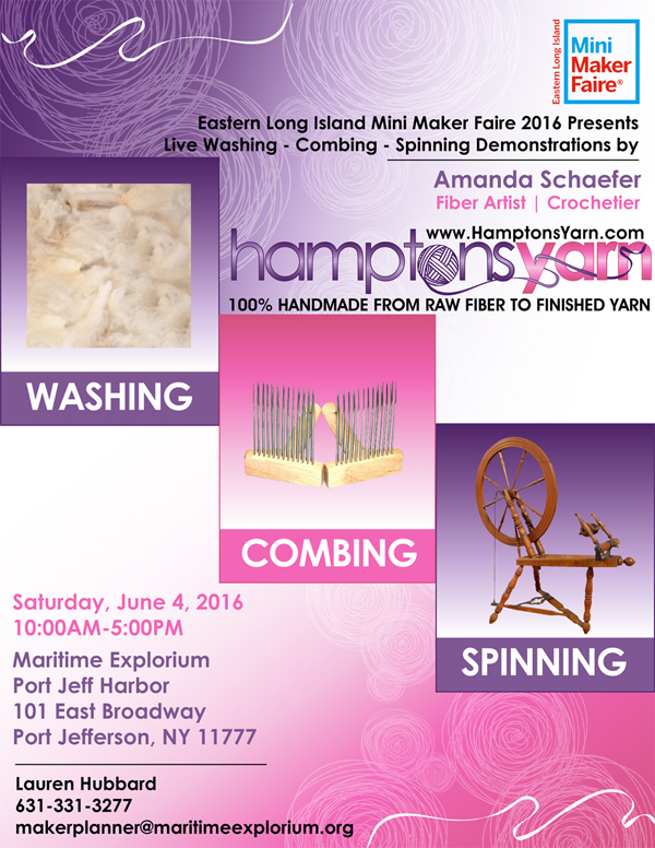 Hamptons Yarn at Eastern Long Island Mini Maker Faire 2016