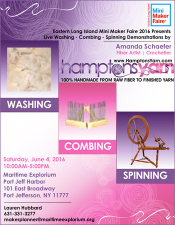 Hamptons Yarn at Eastern Long Island Mini Maker Faire 2016