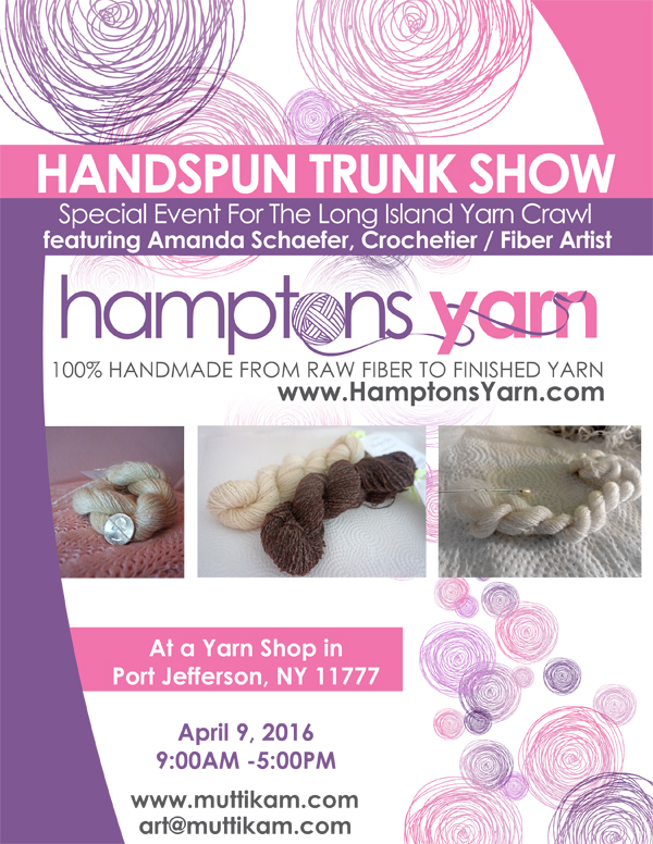 Hamptons Yarn Trunk Show at a Yarn Shop in Port Jefferson, Long Island, New York